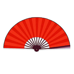Веер 33х60см, красный-белый