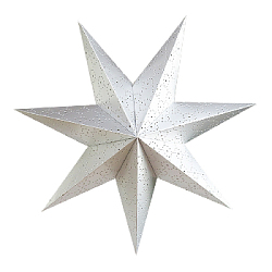 Звезда семиконечная бумажная 45 см точки, Серебро 